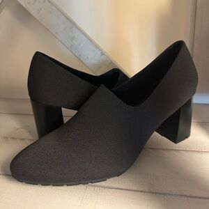Areosoles Midnight Baldwin Block Heel Dress Pump - Black 8.5M